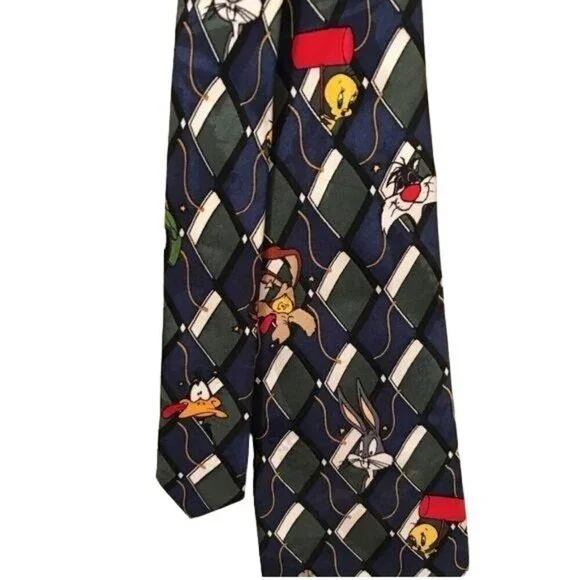 Looney Tunes Mania Vintage Cartoon Necktie Warner Brothers Bugs Bunny 60"x4" - Picture 5 of 7